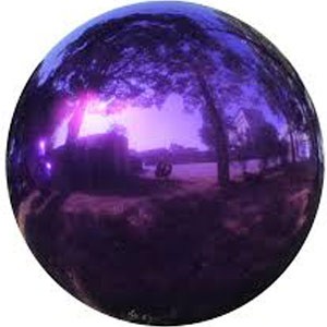 Purple Big Shiny Mirror Sphere Balls