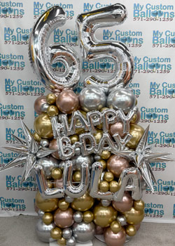 Organic Balloon Panel With Starburst & 2 Numbers - Image 2