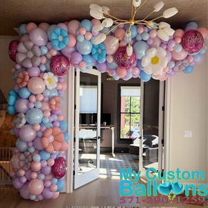 16ft Wide Organic Balloon Garland