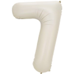 34In Number 7 White Sand Foil Balloon