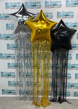 Large Helium Filled Star Balloon with Shimmer