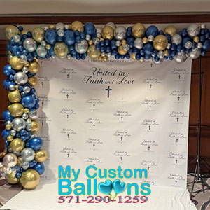 Standard Size Organic Balloon Garland 16 ft Long