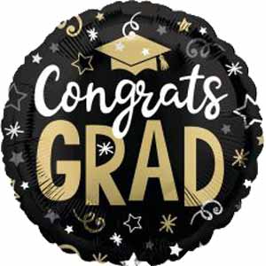 18in Congrats Grad Circle Foil Balloon