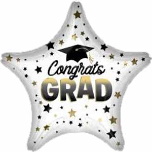 18in Ombre Congrats Grad Star Foil Balloon