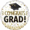18in Gold Confetti Grad Foil Balloon