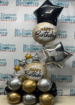 Table Top Balloon Arrangment With Stars
