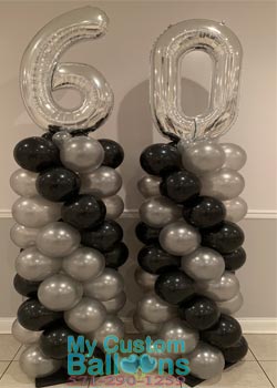 Spiral Balloon Column With Number - Image 2