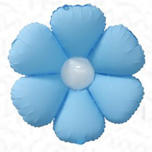 4ct Air Filled 16in Baby Blue Flower Balloons