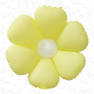 2ct Air Filled 24in Lt. Yellow Flower Balloons