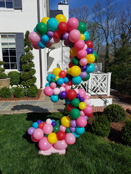Organic balloon number  Multi color balloons