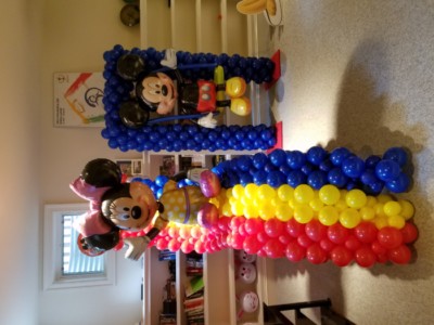 Mickey and Minnie at the playground