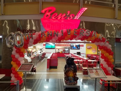 Custom 30 foot spiral balloon arch