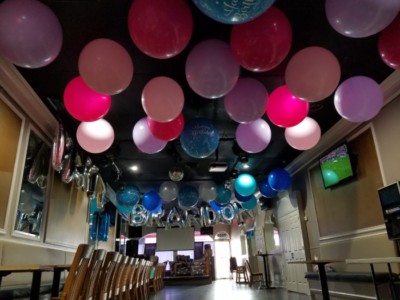 large latex balloons ceiling decoration