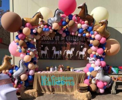 Horse-Theme-organic-balloon-arch